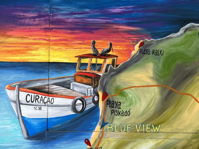 Wandmalerei im Restaurrant